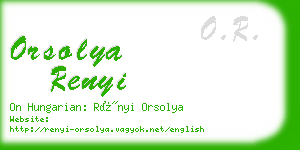 orsolya renyi business card